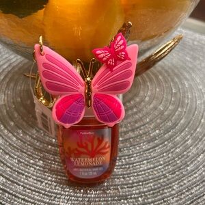 Bath and Body Works Pink Butterfly PocketBac Holder & PocketBac NWT Spring 2025